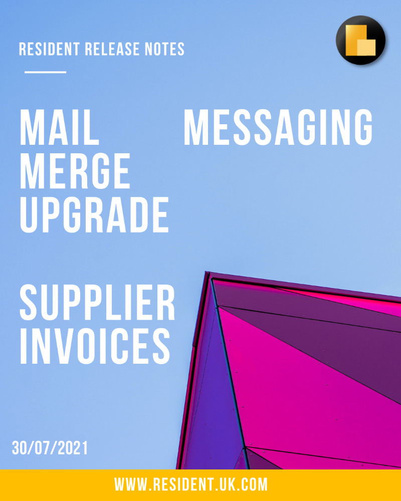 Resident Release Notes – 30/07/2021