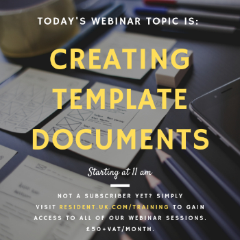 Thursday 18th April 2019 – Webinar Topic