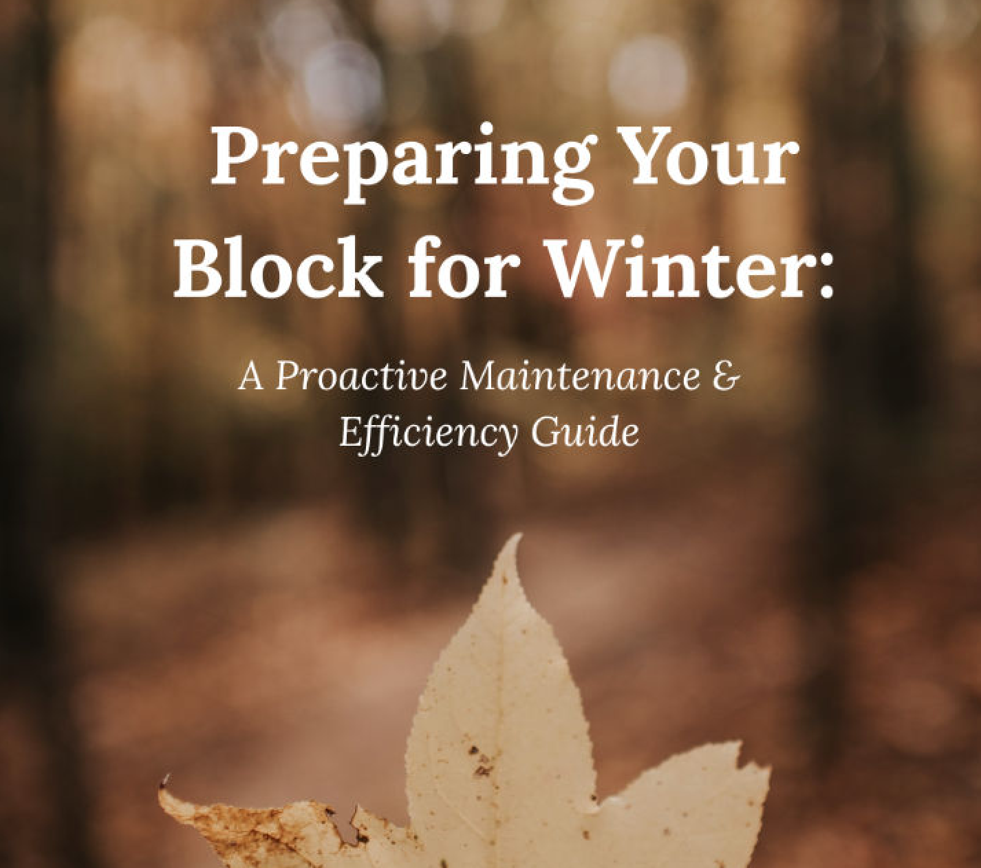 Preparing Your Block for Winter: A Proactive Maintenance & Efficiency Guide