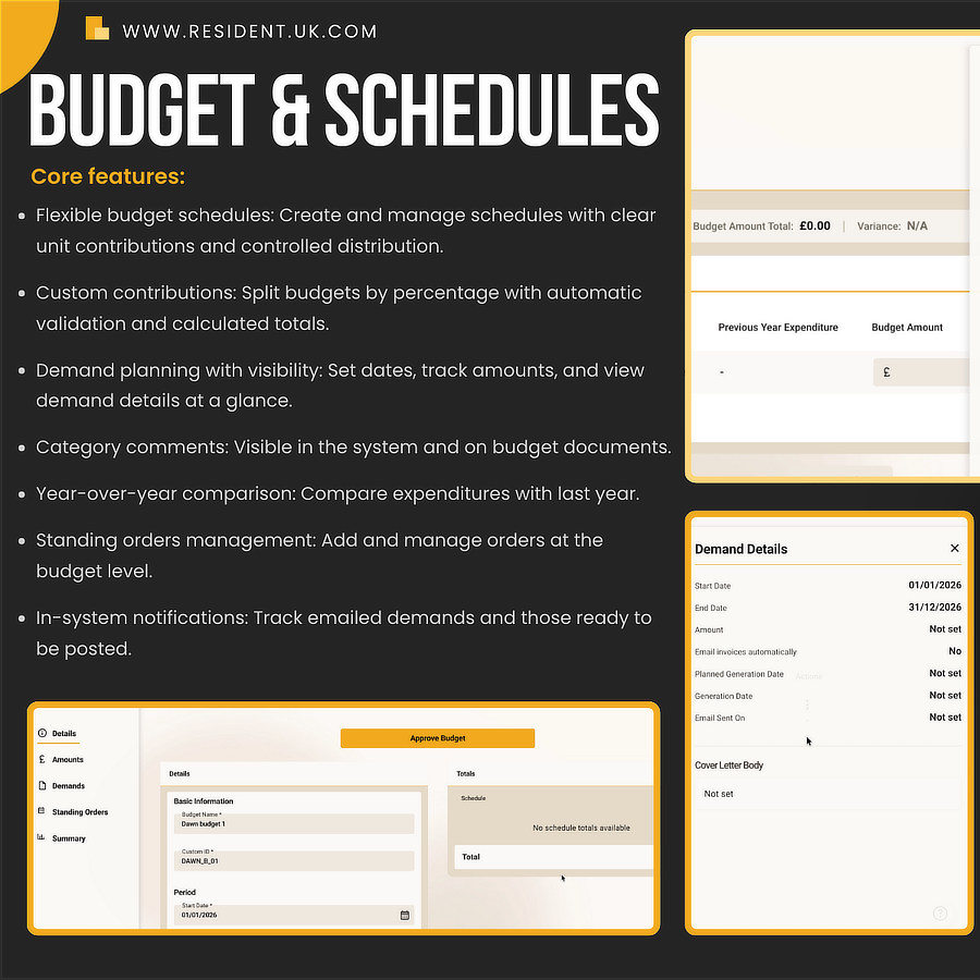 Resident v4 sneak peek #3 – Budget and Schedules